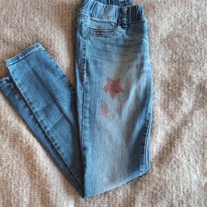 GAP Light Blue Girl's Skinny Jeans with Star Accents